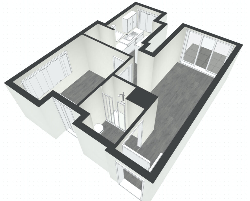Image 3D appartement F2+